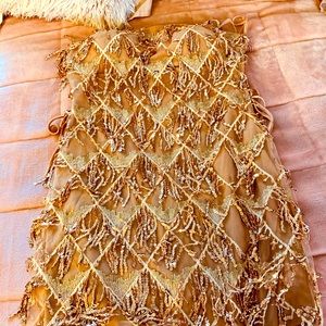 Gold Short Sequins Dress